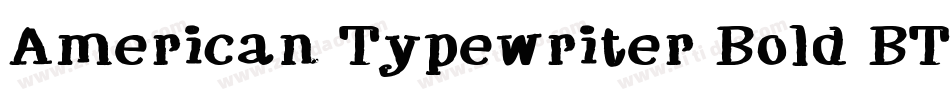 American Typewriter Bold BT字体转换